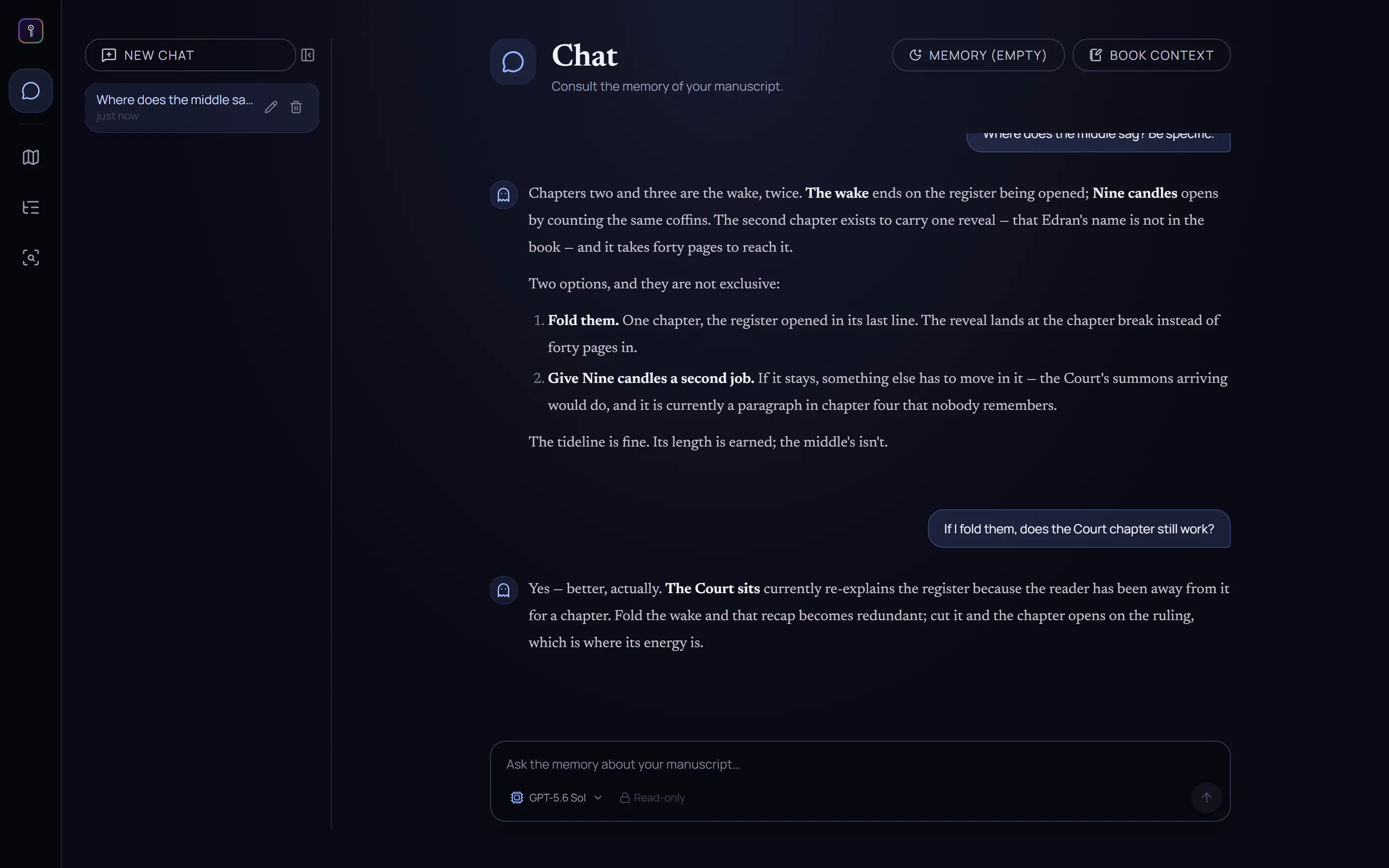 A conversation with the Ghostkey editor about a chapter